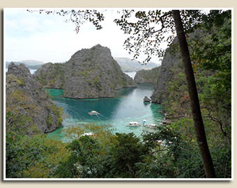 Lac Kayangan et la mer